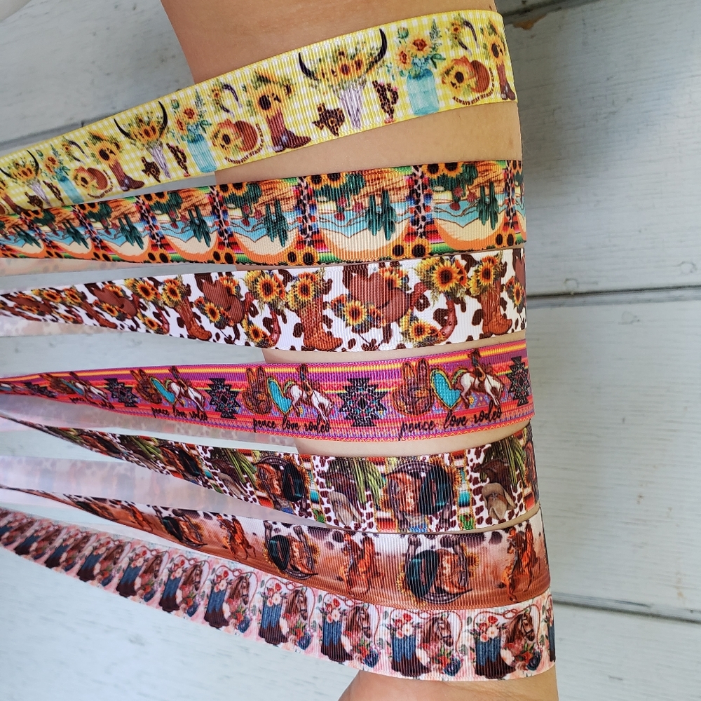 Wild West Key Lanyard Sunflower Cactus Mountain Leopard Sarape Zarape Serape - Picture 8 of 9